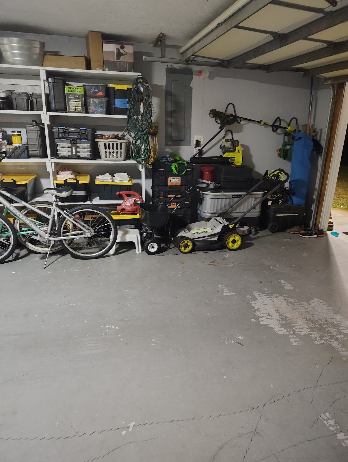 Organized garage after